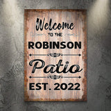 Welcome To The Patio Sign IV - Tailored Canvases - Flyclothing LLC
