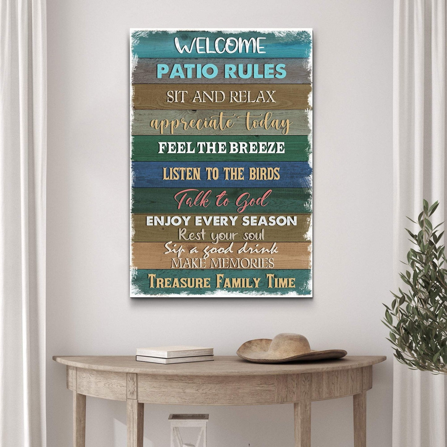 Patio Rules Sign - Tailored Canvases - Flyclothing LLC