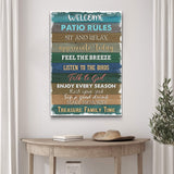 Patio Rules Sign - Tailored Canvases - Flyclothing LLC