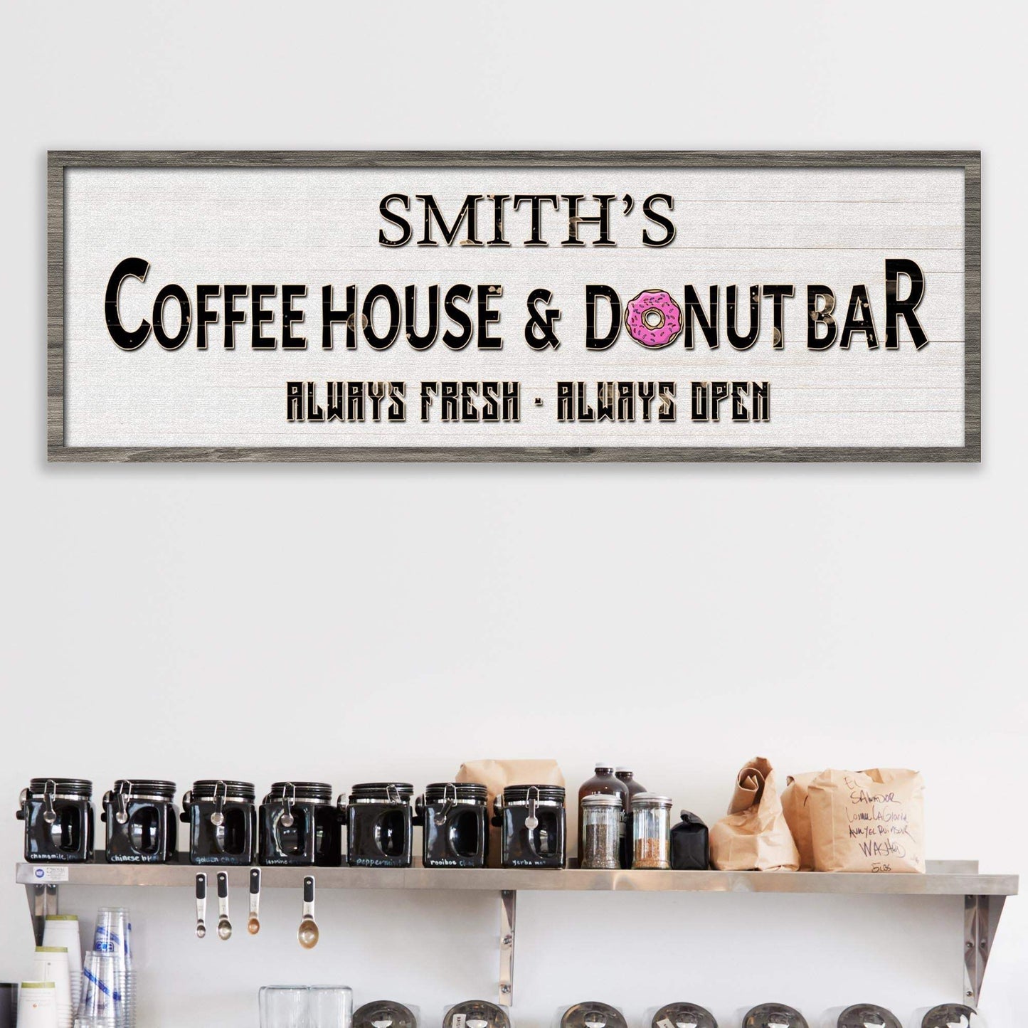 Coffee House And Donut Bar Sign II - Tailored Canvases - Flyclothing LLC
