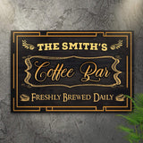 Coffee Bar Freshly Brewed Daily Sign - Tailored Canvases - Flyclothing LLC