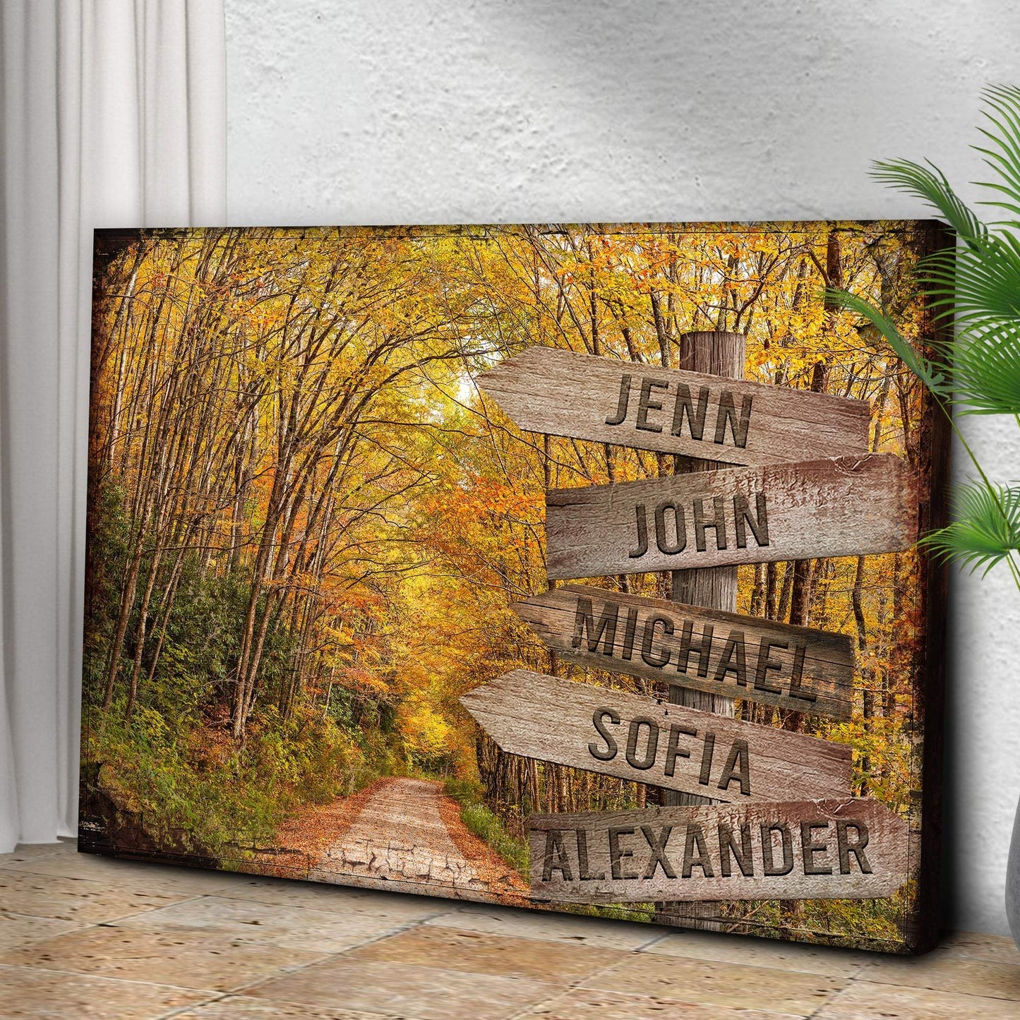 Autumn Road Family Name Sign - Tailored Canvases - Flyclothing LLC