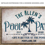 Life Is Better At The Pool And Patio Sign - Tailored Canvases - Flyclothing LLC