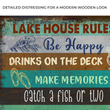 Lake House Rules Sign III - Tailored Canvases - Flyclothing LLC