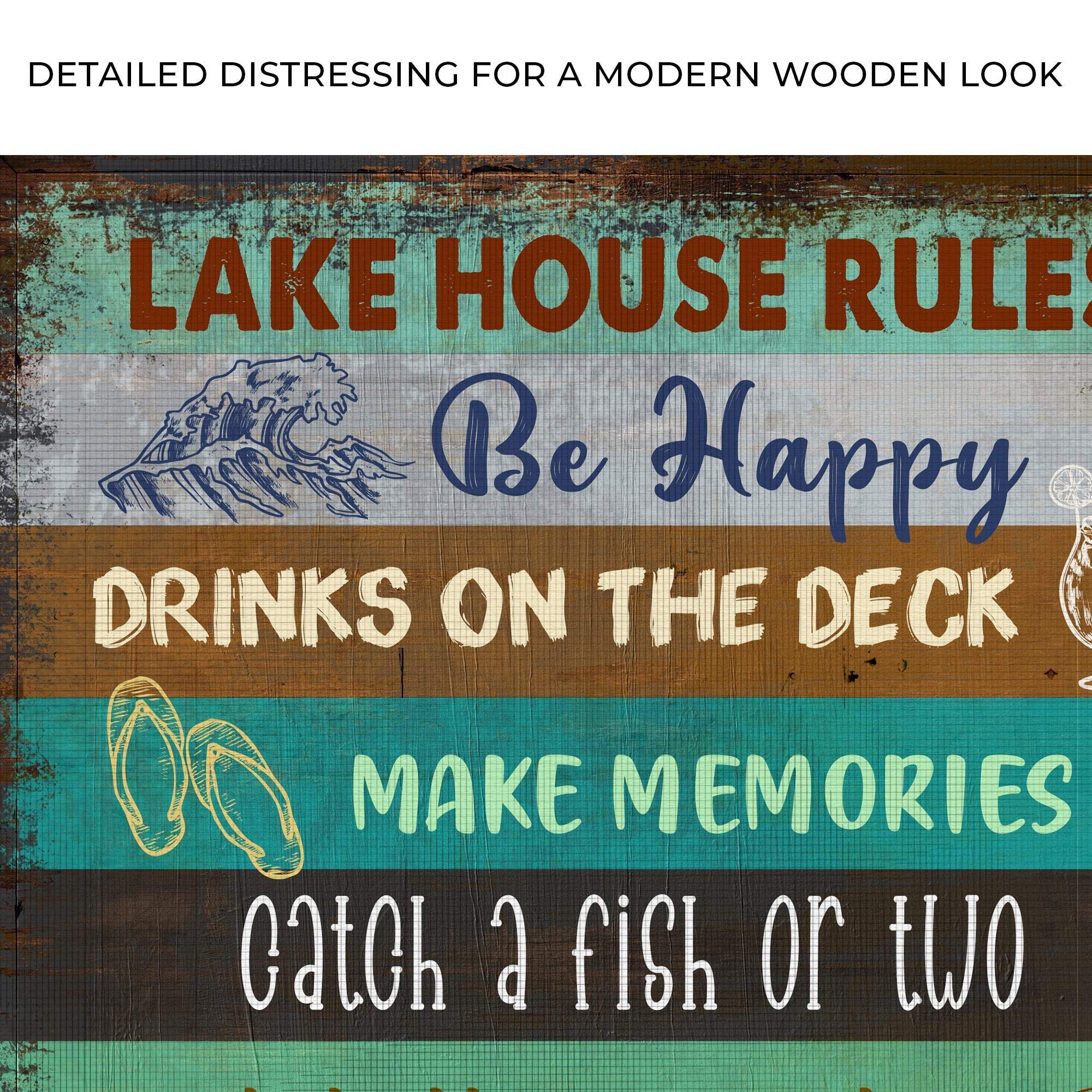 Lake House Rules Sign III - Tailored Canvases - Flyclothing LLC