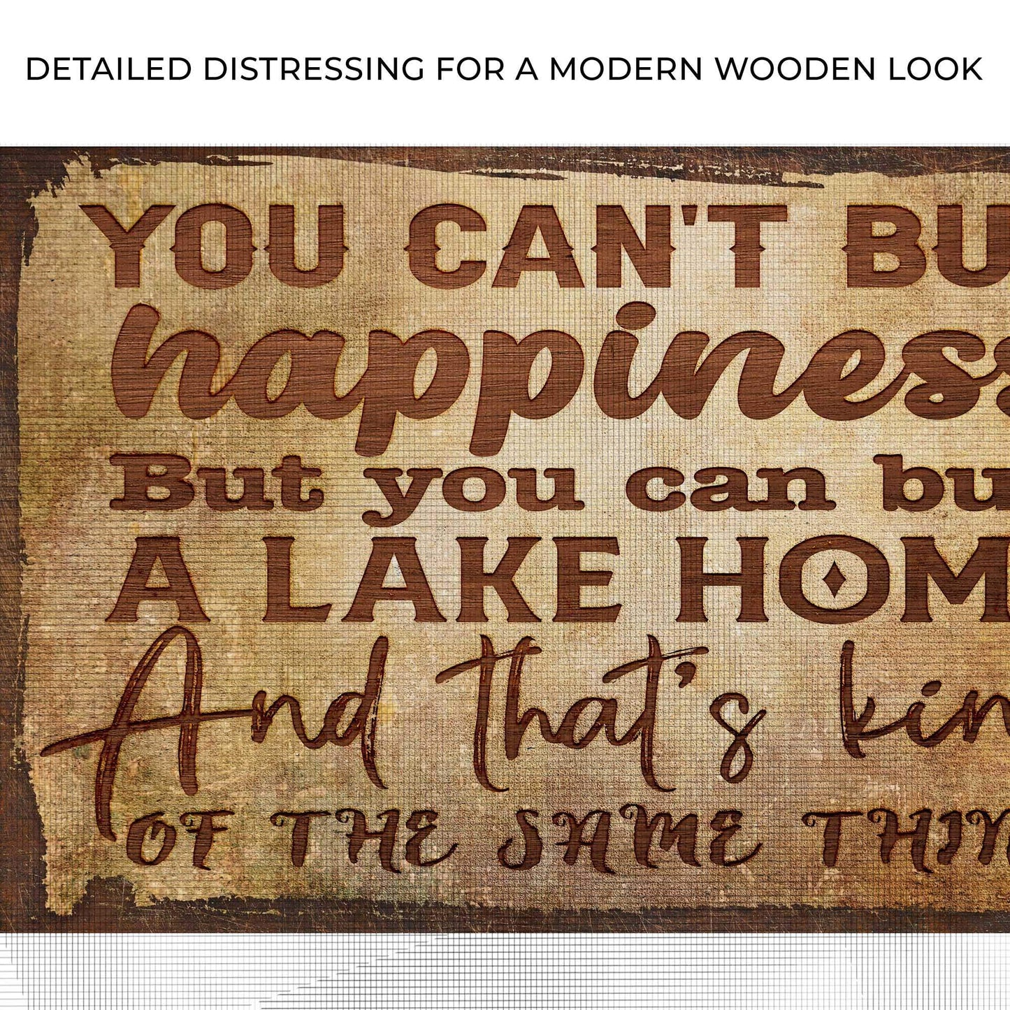 You Can't Buy Happiness But You Can Buy A Lake Home Sign - Tailored Canvases - Flyclothing LLC