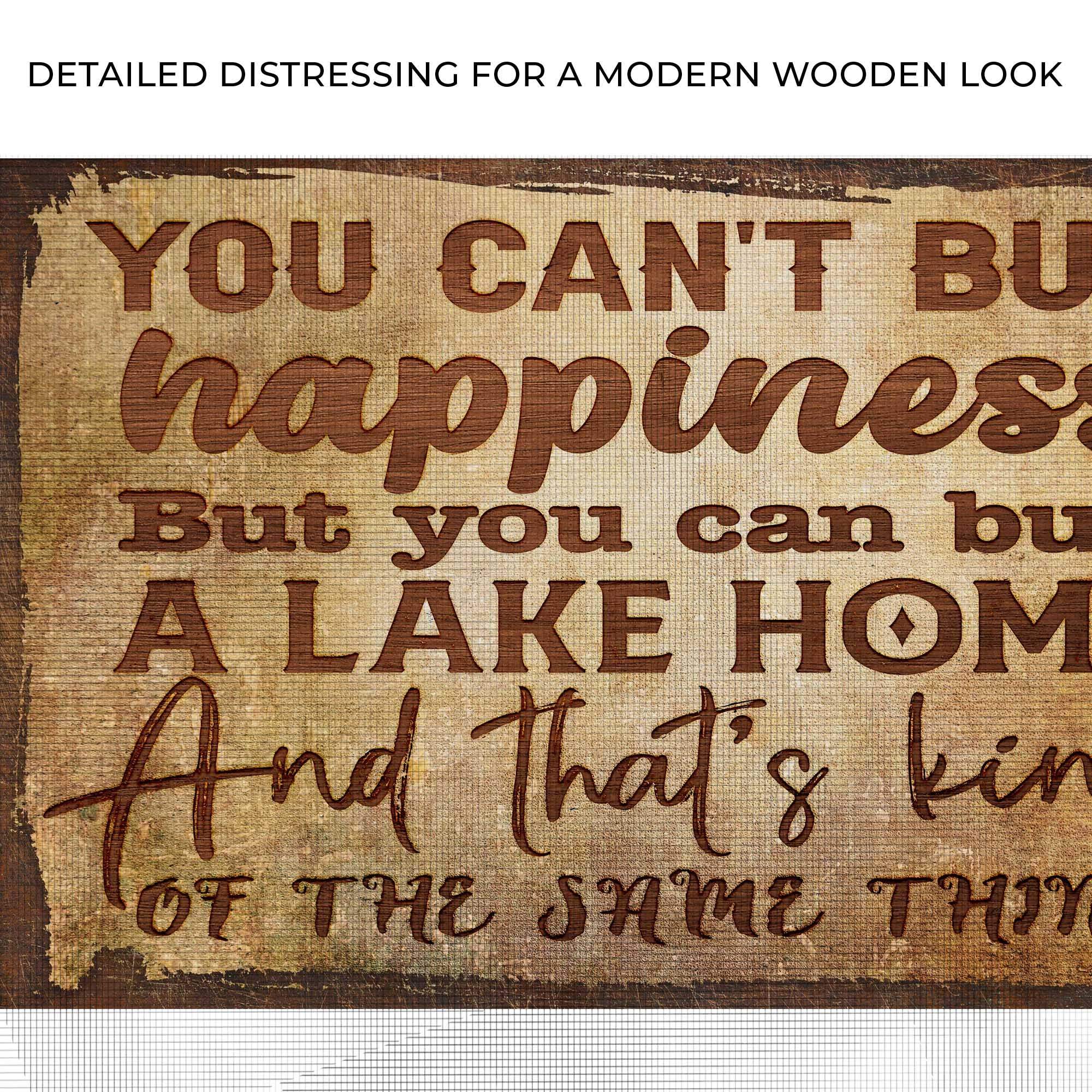 You Can't Buy Happiness But You Can Buy A Lake Home Sign - Tailored Canvases - Flyclothing LLC