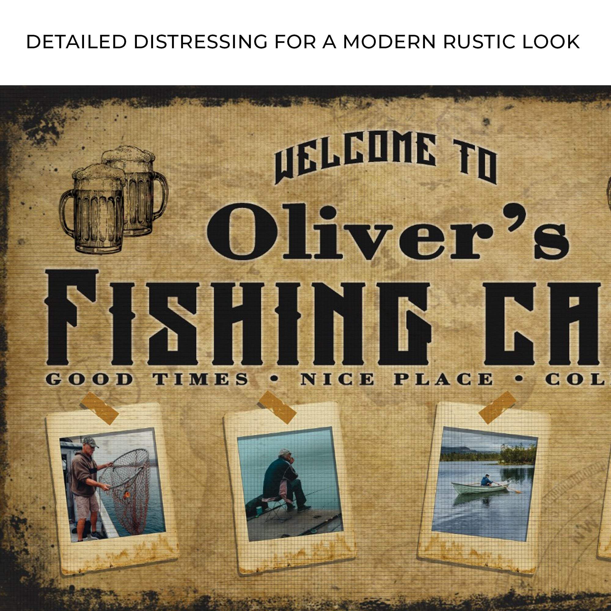 Welcome Fishing Cave Sign - Tailored Canvases - Flyclothing LLC