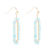 Teal Agate Endless Loop Earrings - Barse Jewelry