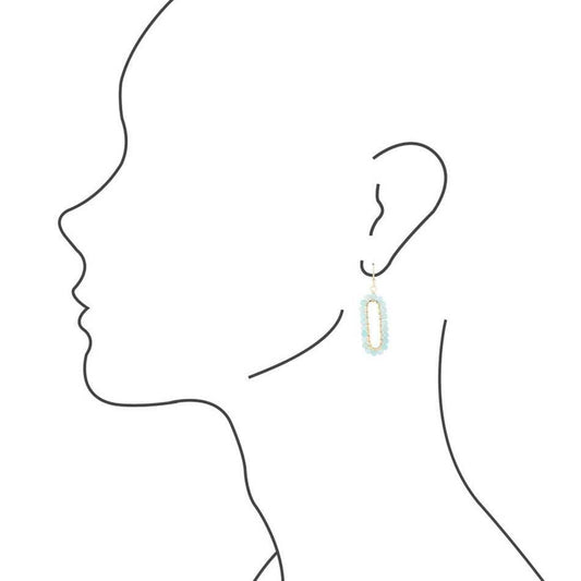Teal Agate Endless Loop Earrings - Barse Jewelry - Flyclothing LLC