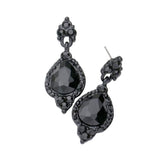 Teardrop Centered Dangle Evening Earrings - Madeline Love - Flyclothing LLC