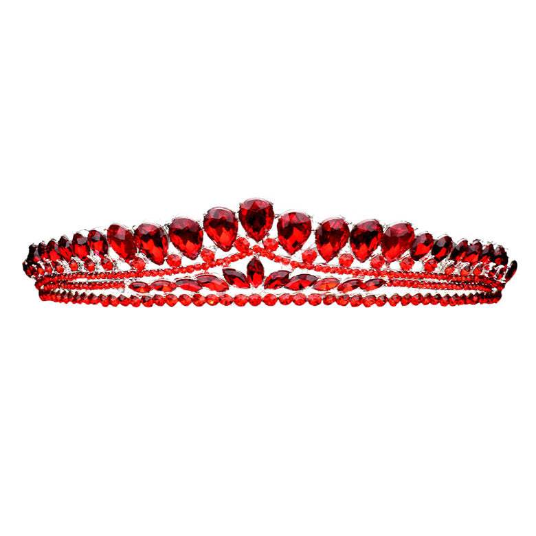 Teardrop Cluster Detailed Princess Tiara - Madeline Love - Flyclothing LLC