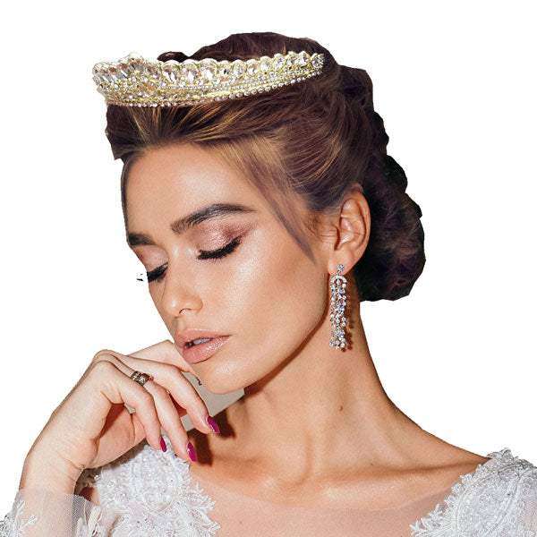 Teardrop Cluster Detailed Princess Tiara - Madeline Love - Flyclothing LLC