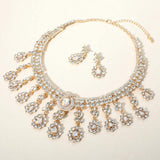 Teardrop Stone Chandelier Evening Necklace - Madeline Love - Flyclothing LLC