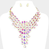 Teardrop Stone Cluster Vine Evening Necklace - Madeline Love - Flyclothing LLC