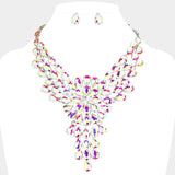 Teardrop Stone Cluster Vine Evening Necklace - Madeline Love - Flyclothing LLC