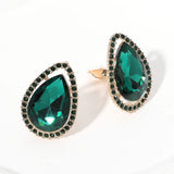 Teardrop Stone Evening Clip On Earrings - Madeline Love - Flyclothing LLC