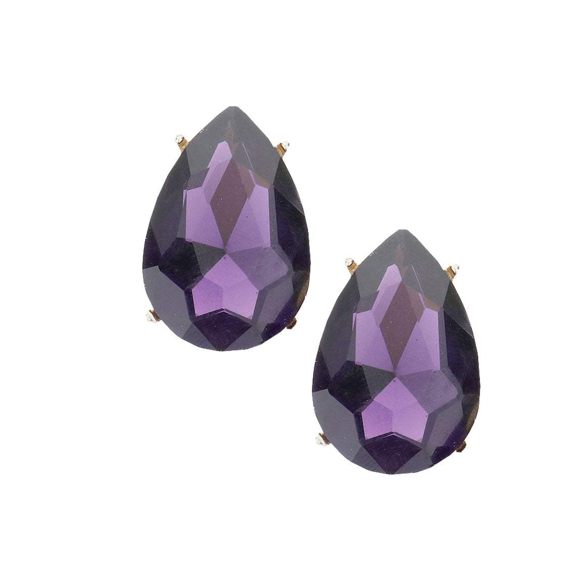 Teardrop Stone Evening Earrings - Madeline Love - Flyclothing LLC