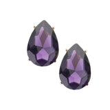Teardrop Stone Evening Earrings - Madeline Love - Flyclothing LLC