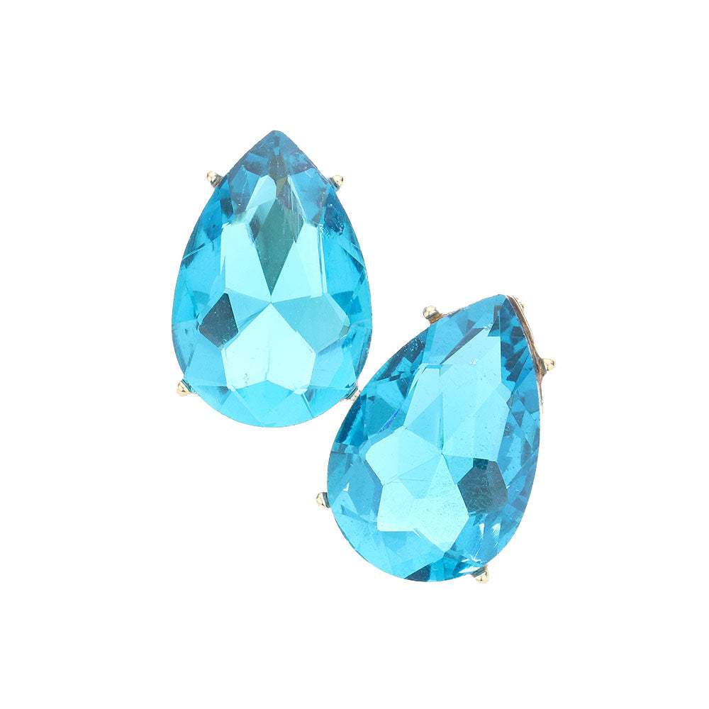 Teardrop Stone Evening Earrings - Madeline Love - Flyclothing LLC