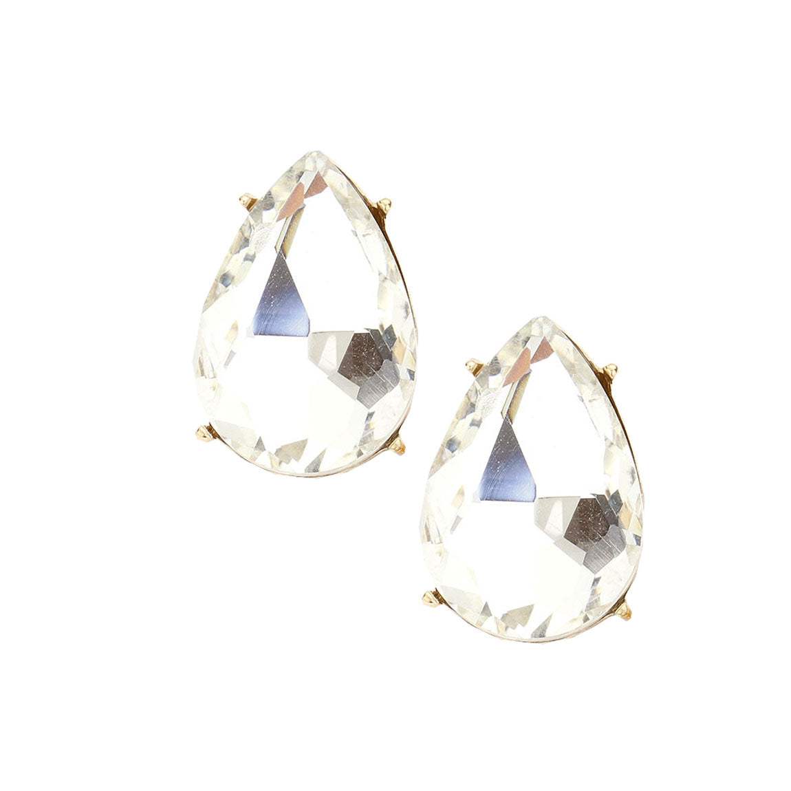Teardrop Stone Evening Earrings - Madeline Love - Flyclothing LLC