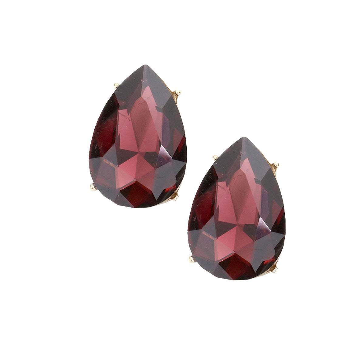 Teardrop Stone Evening Earrings - Madeline Love - Flyclothing LLC