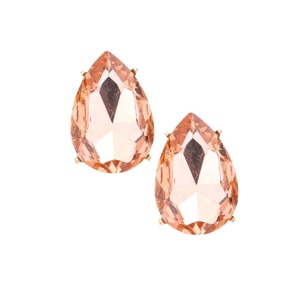 Teardrop Stone Evening Earrings - Madeline Love - Flyclothing LLC