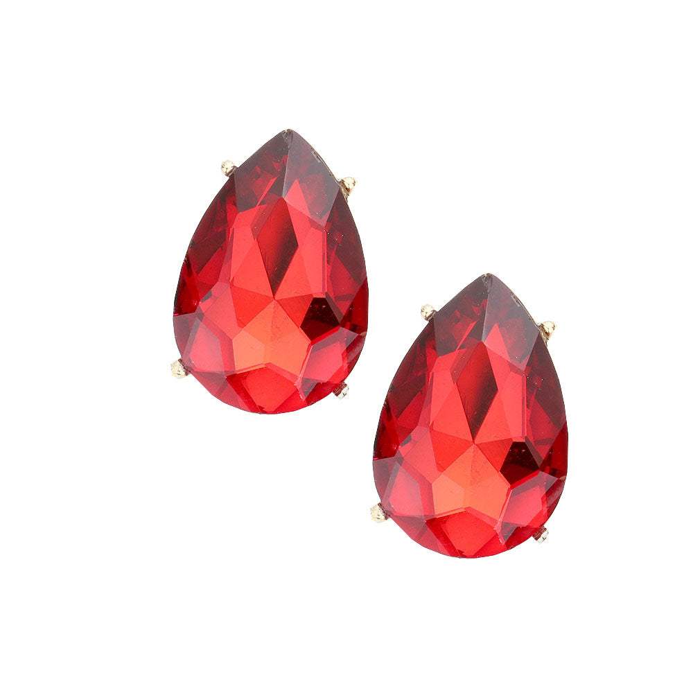 Teardrop Stone Evening Earrings - Madeline Love - Flyclothing LLC