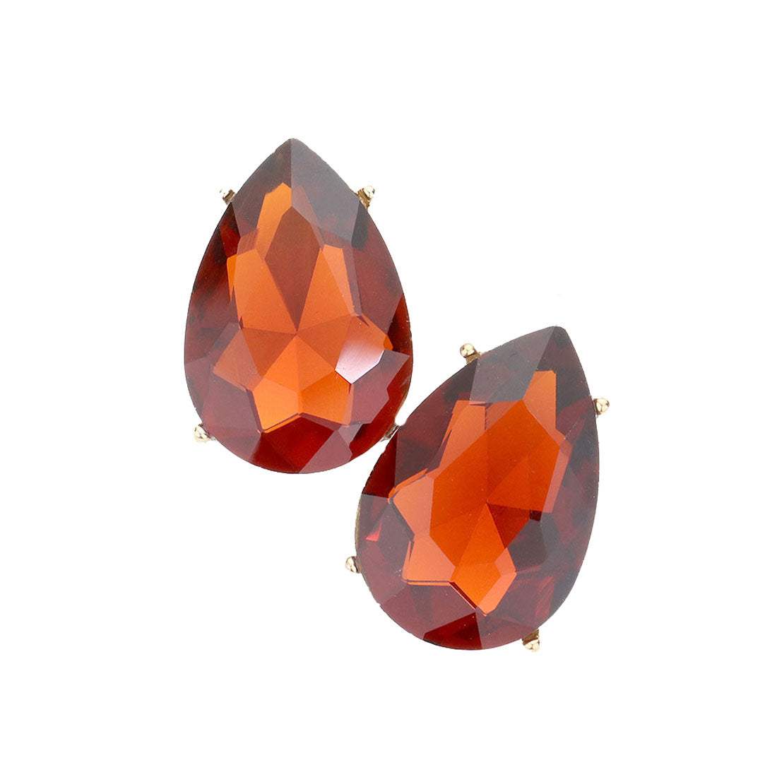 Teardrop Stone Evening Earrings - Madeline Love - Flyclothing LLC