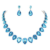 Teardrop Stone Link Evening Necklace - Madeline Love - Flyclothing LLC
