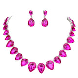 Teardrop Stone Link Evening Necklace - Madeline Love - Flyclothing LLC