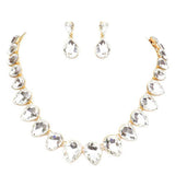 Teardrop Stone Link Evening Necklace - Madeline Love - Flyclothing LLC