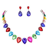 Teardrop Stone Link Evening Necklace - Madeline Love - Flyclothing LLC