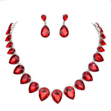 Teardrop Stone Link Evening Necklace - Madeline Love - Flyclothing LLC