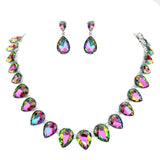 Teardrop Stone Link Evening Necklace - Madeline Love - Flyclothing LLC