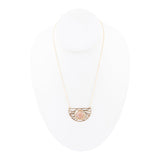Terra Pink Peach Moonstone and Golden Bronze Necklace - Barse Jewelry