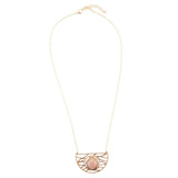 Terra Pink Peach Moonstone and Golden Bronze Necklace - Barse Jewelry
