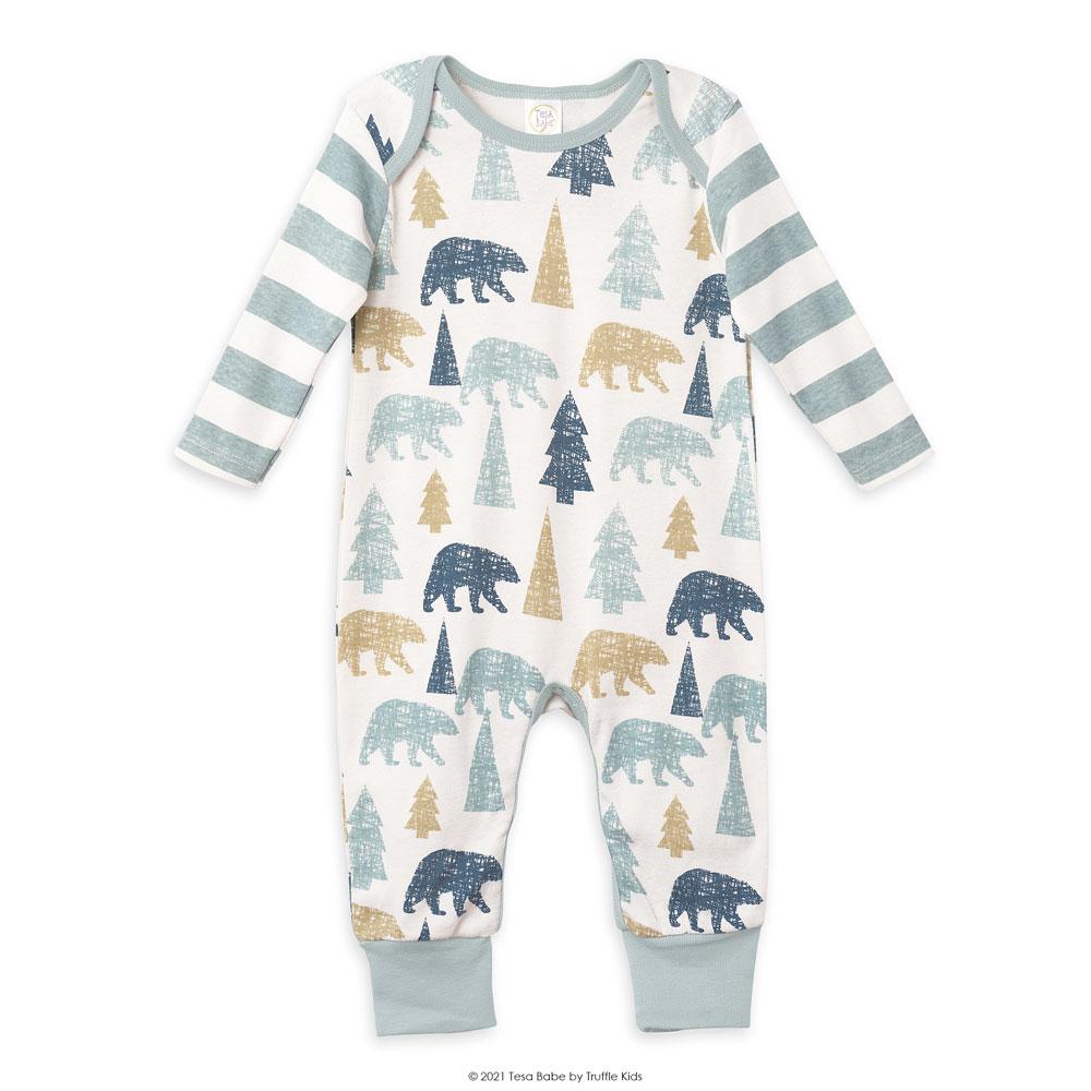 Bear Mountain Baby Boy Cotton Romper - Tesa Babe - Flyclothing LLC