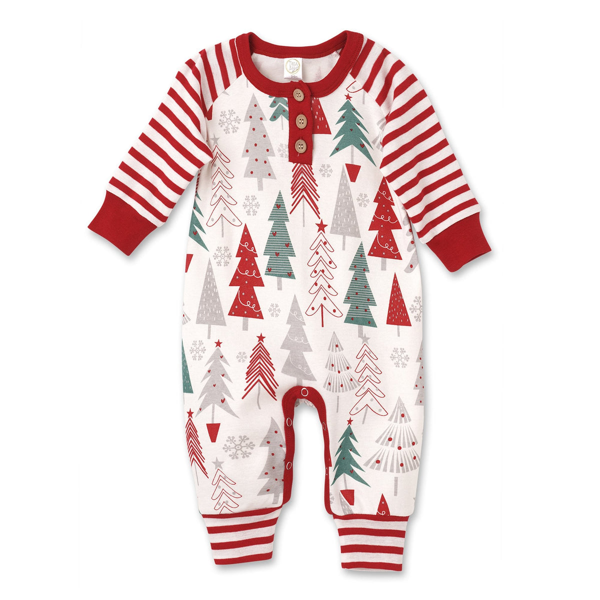 Christmas Tree Baby Romper – Soft Cotton Holiday Outfit - Tesa Babe - Flyclothing LLC