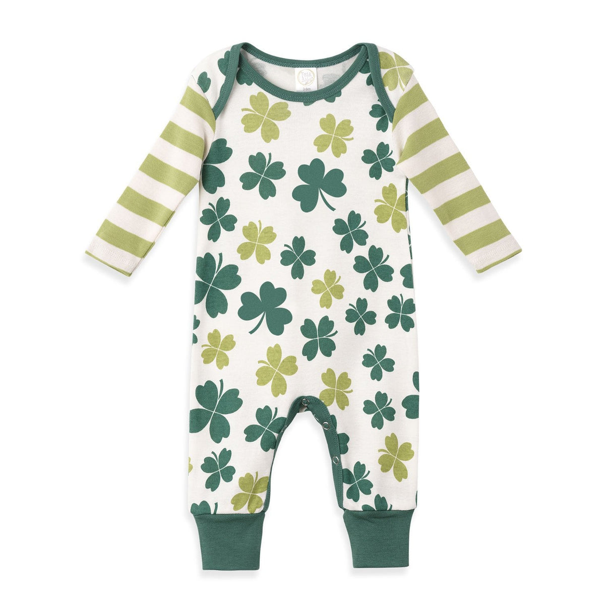 Baby's St. Patty's Shamrocks & Clovers Cotton Romper - Tesa Babe - Flyclothing LLC
