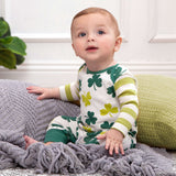 Baby's St. Patty's Shamrocks & Clovers Cotton Romper - Tesa Babe - Flyclothing LLC