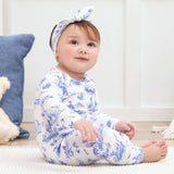 Baby Girl Toile de Jouy Bamboo Romper - Tesa Babe - Flyclothing LLC