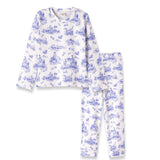 Toile de Jouy Girl's Bamboo Pajama Set - Tesa Babe - Flyclothing LLC