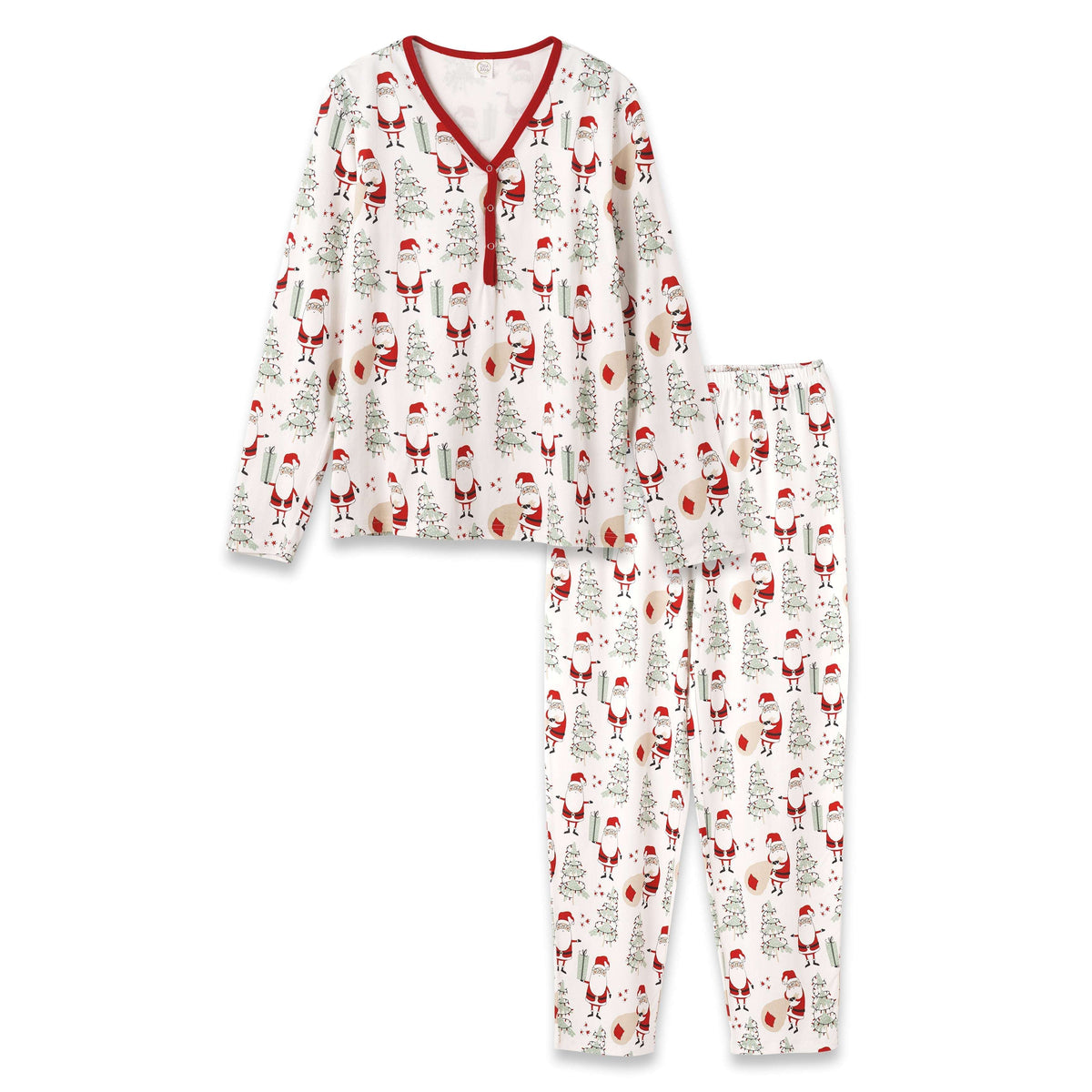 Christmas Santa Women's Bamboo Pajama Set Family Matching - Tesa Babe - Flyclothing LLC