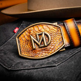 Texas Belt Mustard Brown - Marco Di Milano - Flyclothing LLC