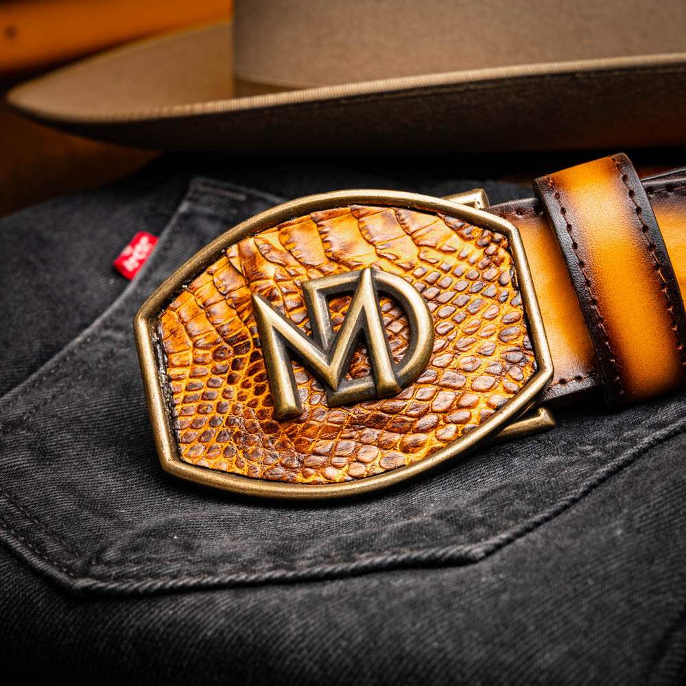 Texas Belt Mustard Brown - Marco Di Milano - Flyclothing LLC