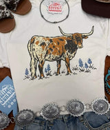 Texas Longhorn Bluebonnet Graphic Tee - Wild Junkie - Flyclothing LLC