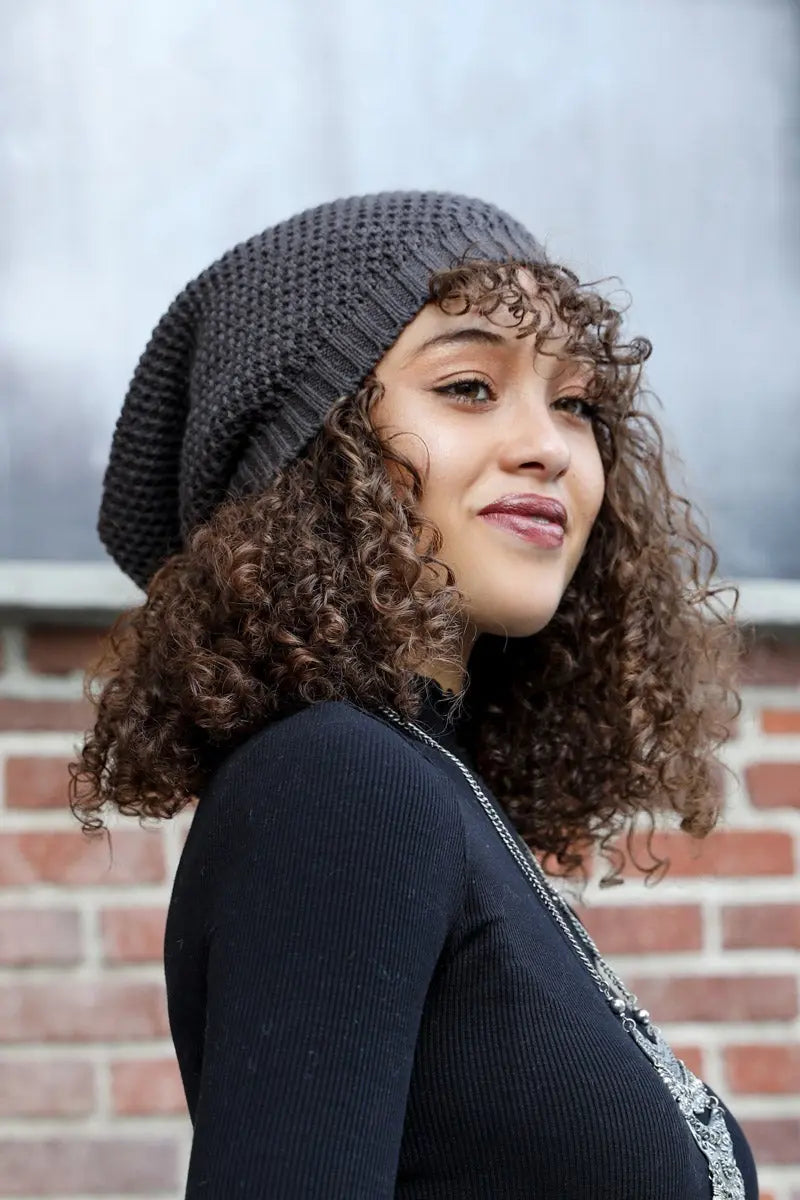 Textured Slouch Beanie - Boho Clothing and Accessories - Flyclothing LLC