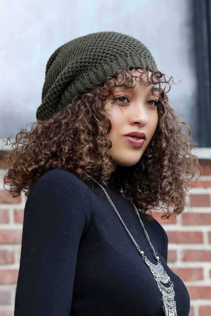 Textured Slouch Beanie - Boho Clothing and Accessories - Flyclothing LLC