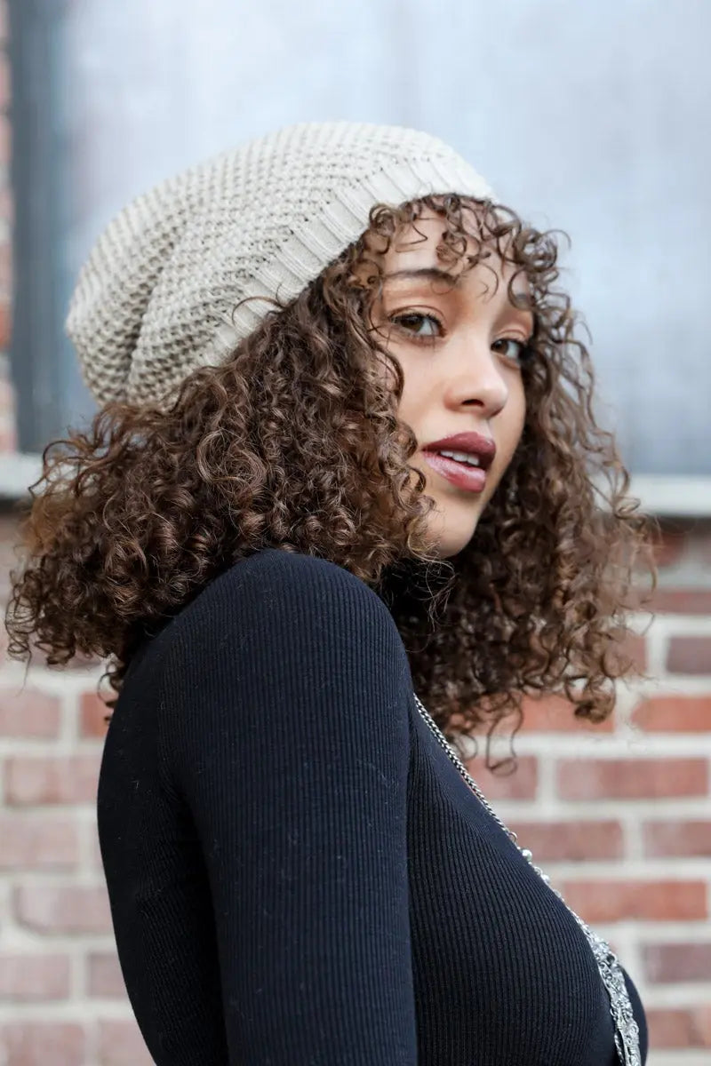 Textured Slouch Beanie - Boho Clothing and Accessories - Flyclothing LLC